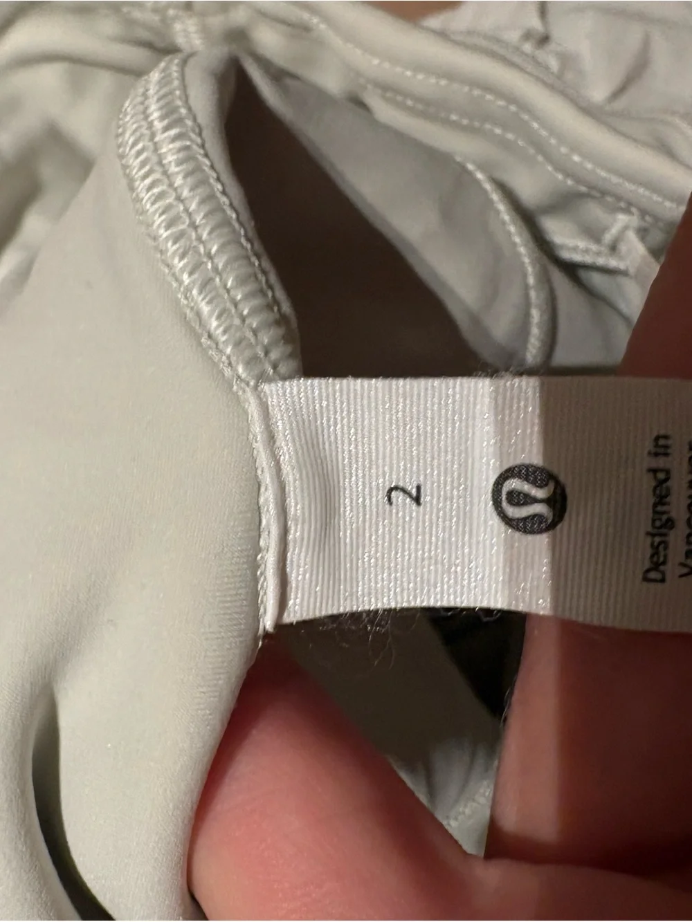 lululemon athletica women’s White Athletic Shorts with Black Logo